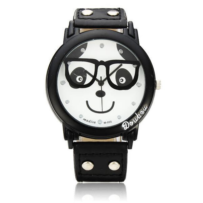 Stylové hodinky s brýlatou pandičkou 1