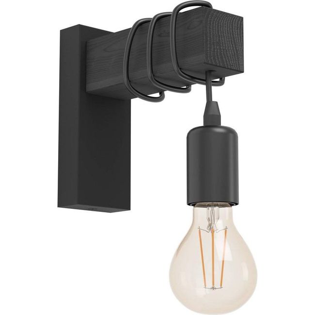Nástěnná lampa - černé dřevo ZO_215504 1