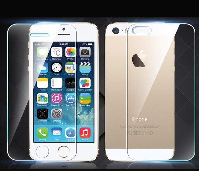 Přední a zadní ultratenké tvrzeného sklo pro iPhone 5/5S 1