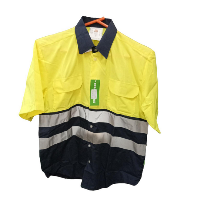 Reflexní košile, krátký rukáv - žlutá/modrá, Velikosti textil KONFEKCE: ZO_271970-40 1