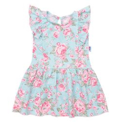Бебешка лятна памучна рокля кремаво-розова RW_saty-nbma-06-roses