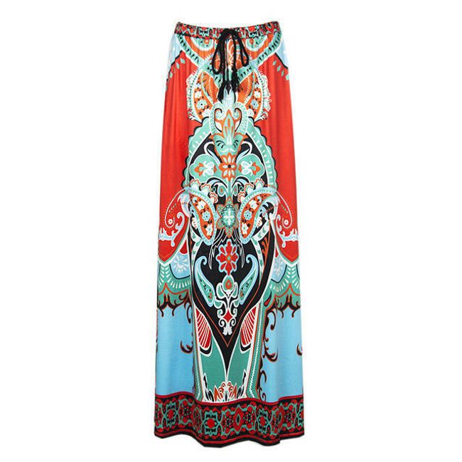 Dlhá sukňa s africkým motívom - 3 varianty 1