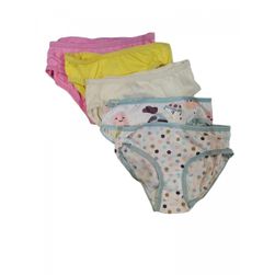 Комплект от 5бр. памучни бикини за момичета, произволен мотив, размери BOTTOM PANTS, PANTS: ZO_255871-36