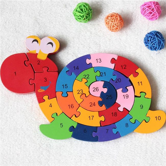 Puzzle dla dzieci w kształcie ślimaka 1