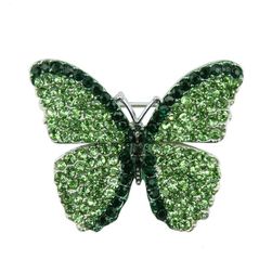 Broška s kristali v obliki metulja
