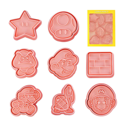 Set de tăietori de bomboane pentru copii, 3D Super Mario ZO_242626
