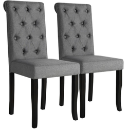 Blagovaonske stolice 2 kom tamno sivi tekstil ZO_245514-A