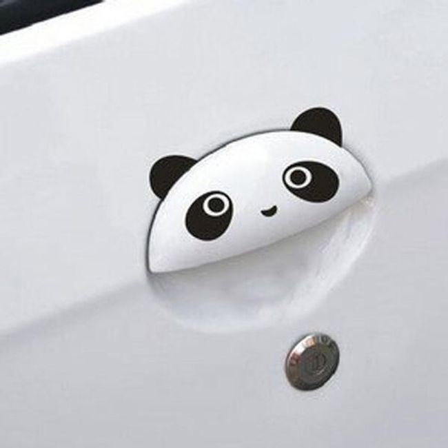 Стикери с мотив на панда върху вратите на автомобила - 4 бр. 1