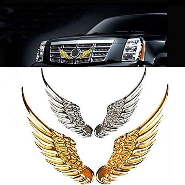 Naklejka 3D na samochód - skrzydła anioła 1