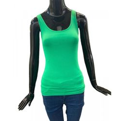 Zelena ženska majica bez rukava, veličine XS - XXL: ZO_256492-2XS