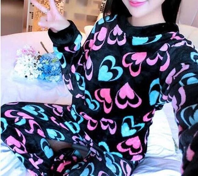 Дамска пижама с дълъг ръкав 1