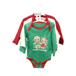 Otroška obleka 3 kosi - zelena, bela , rdeča, velikosti za dojenčke: ZO_264354-102