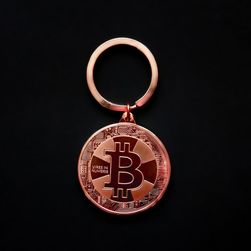 Klíčenka s motivem Bitcoinu - 3 barvy