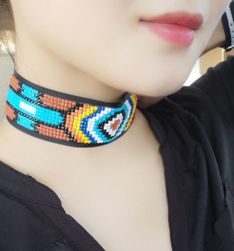 Choker elegant cu motiv boemian