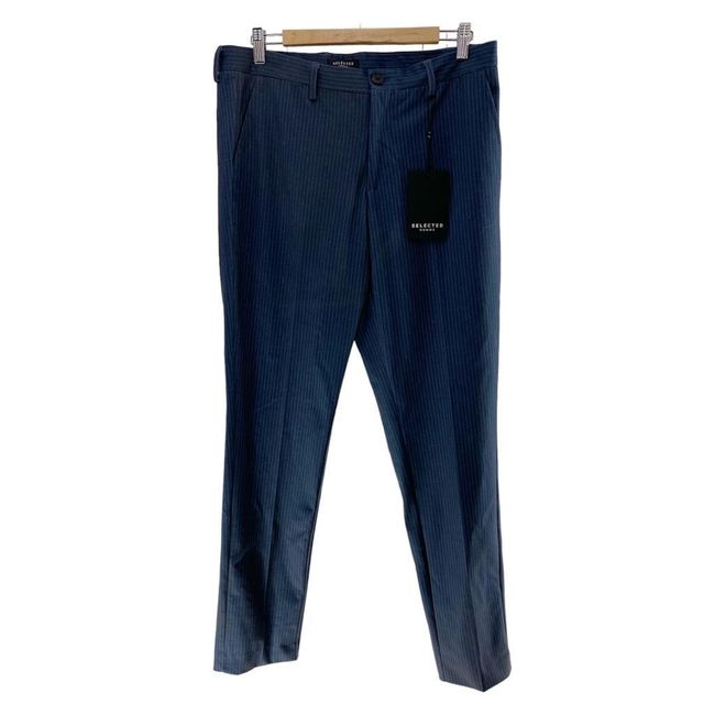 Pantaloni formali pentru bărbați, SELECTED HOMME, gri și dungi fine, Mărimea pantalonului: ZO_bb2f2278-b28d-11ed-87ae-4a3f42c5eb17 1