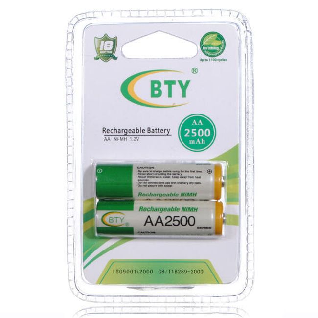 Nabíjecí tužkové AA baterie BTY 2500mAh Ni-MH - 2ks 1