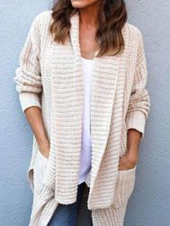 Cardigan tricotat cu buzunare