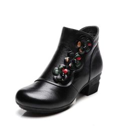 Ženski škornji s peto Eigyr black - velikost 41 ZO_ST02688