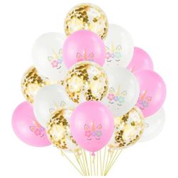 1 комплект балони за рожден ден - еднорог SS_32998374835-15pcs S