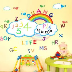 Autocolant de perete pentru copii - litere și numere colorate