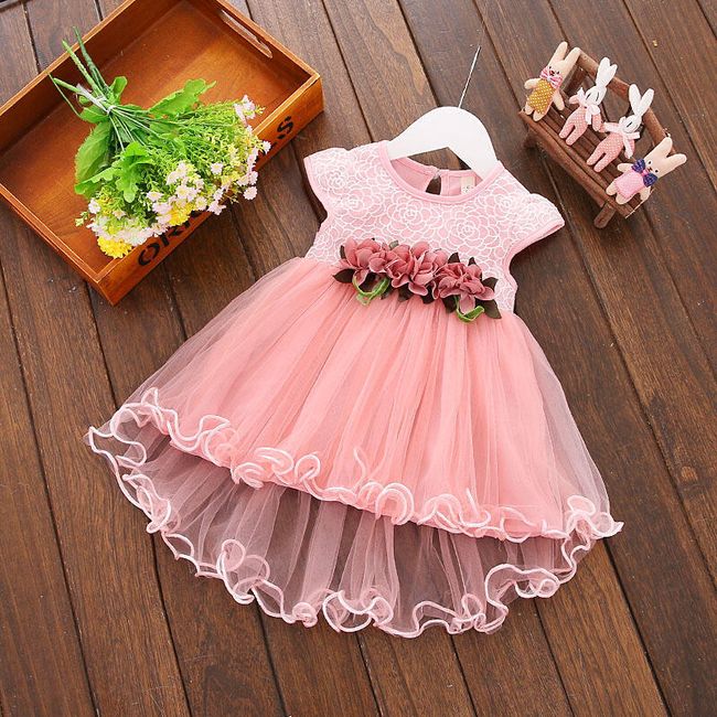 Dívčí šaty s květinou - 4 varianty 1