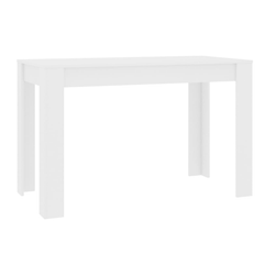 Jídelní stůl bílý 120 x 60 x 76 cm dřevotříska ZO_802264-A