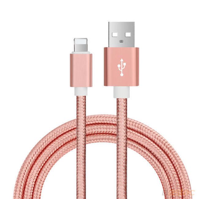 Pletený kabel pro iPhone typu Lightning - různé barvy a délky 1