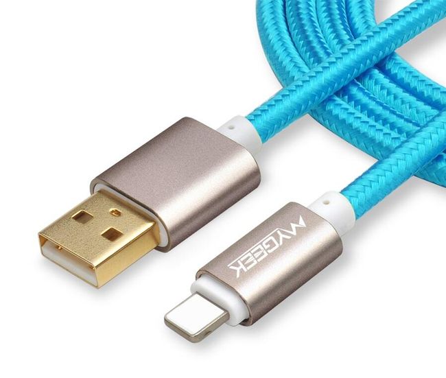 Cablu de încărcare USB împletit pentru iPhone și iPad - mai multe culori 1