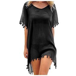 Bluză de damă cu plasă peste costum de baie, maiou Sheana