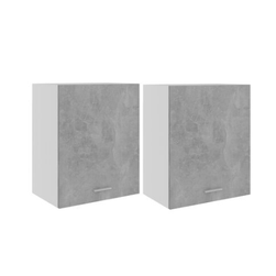 Szafki wiszące 2 szt. betonowe szare 50x31x60 cm płyta wiórowa ZO_805082-A