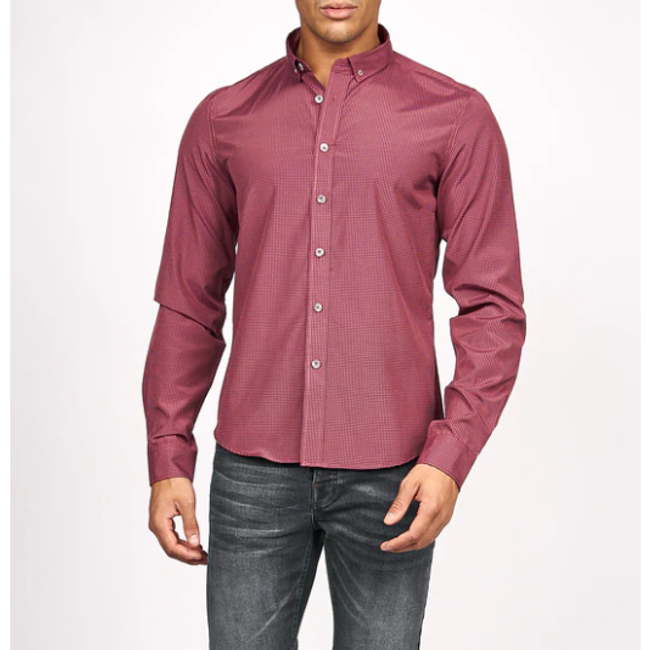 Pánská košile Smith and Jones - červená kostička, Velikosti XS - XXL: ZO_3323da36-a389-11ec-8f5b-0cc47a6c9c84 1