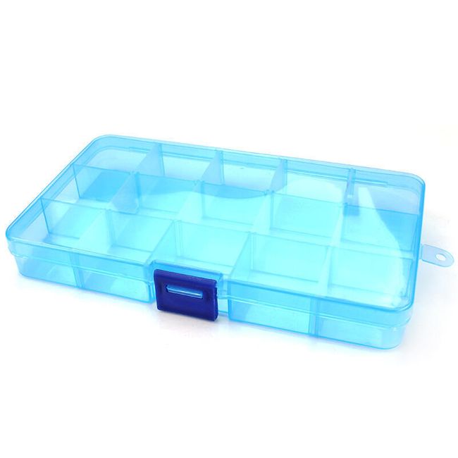 Univerzální plastový box s přihrádkami 17,5 x 10,2 cm - více barev 1