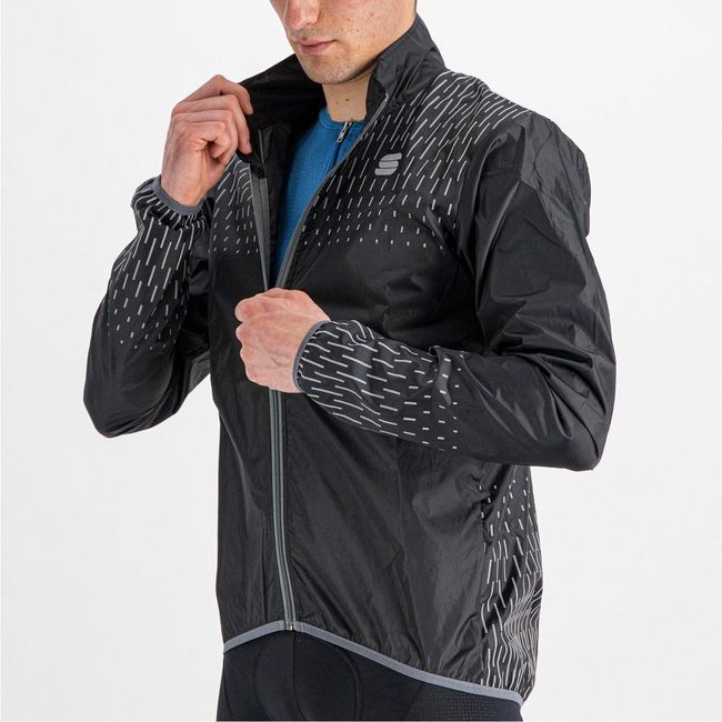 Jachetă sport pentru ciclism pentru bărbați, neagră - JACKET REFLECTIVE BLACK, Mărimi XS - XXL: ZO_206810-XL 1