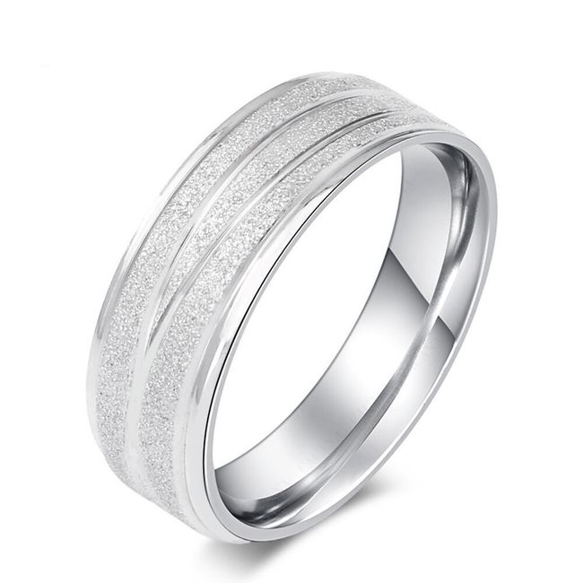 Pánský jednoduchý prsten s rýhami - 2 barvy 1