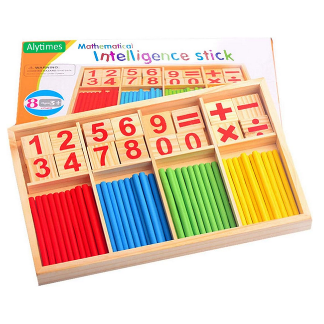 Jucărie educațională - Bețe de numărat și numere din lemn ZO_239557 1