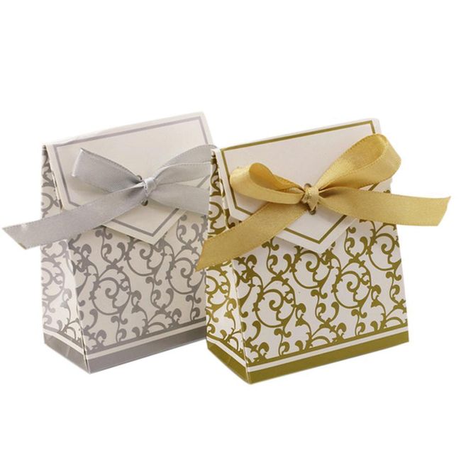 Svatební krabička na cukroví (10 kusů) - 2 barvy 1