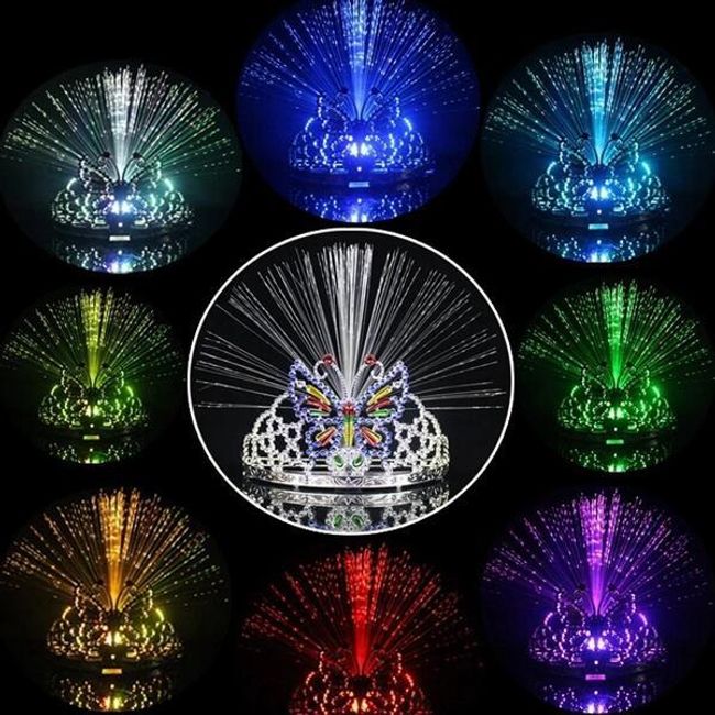 Coroană iluminată cu LED-uri cu fluture 1