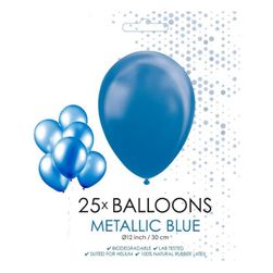 Fiesta - Balony - 25szt - metaliczny niebieski - Ø30cm ZO_XDKO80304