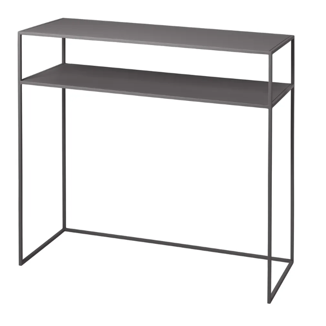 Tmavě šedý kovový konzolový stolek 35x85 cm Fera – ZO_266189 1