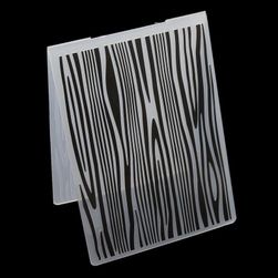 Plastični šablon za oblikovanje papira - drveni uzorak