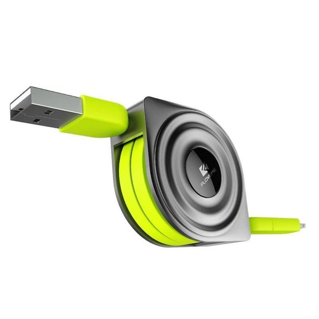 Navíjací micro USB kábel s dvoma rôznymi koncovkami - 2 farby 1
