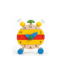 Детски часовник за игра, изработен от дърво