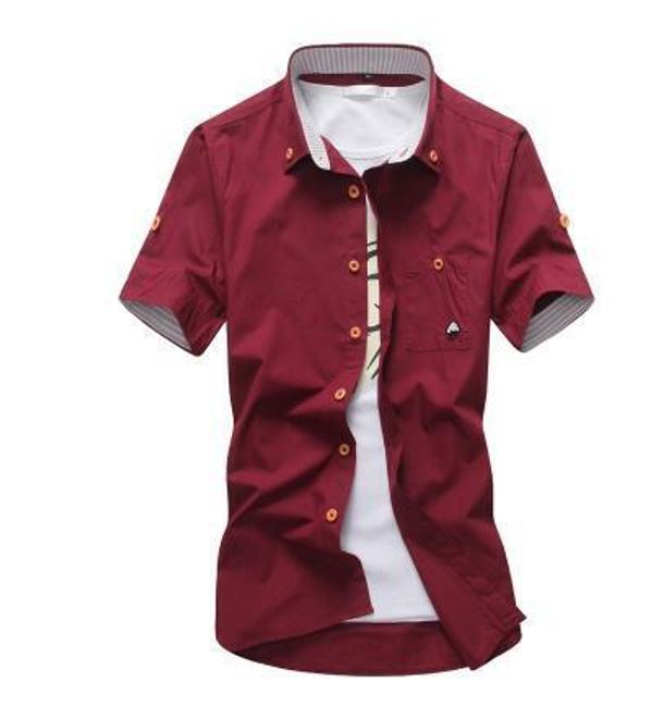 Voľná pánska košeľa s krátkym rukávom - 7 farieb 1