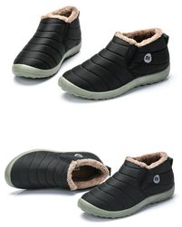 Unisex zimní kotníkové boty - Černá-velikost 35