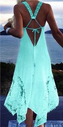 Plážové šaty s krajkovou aplikací - 4 barvy