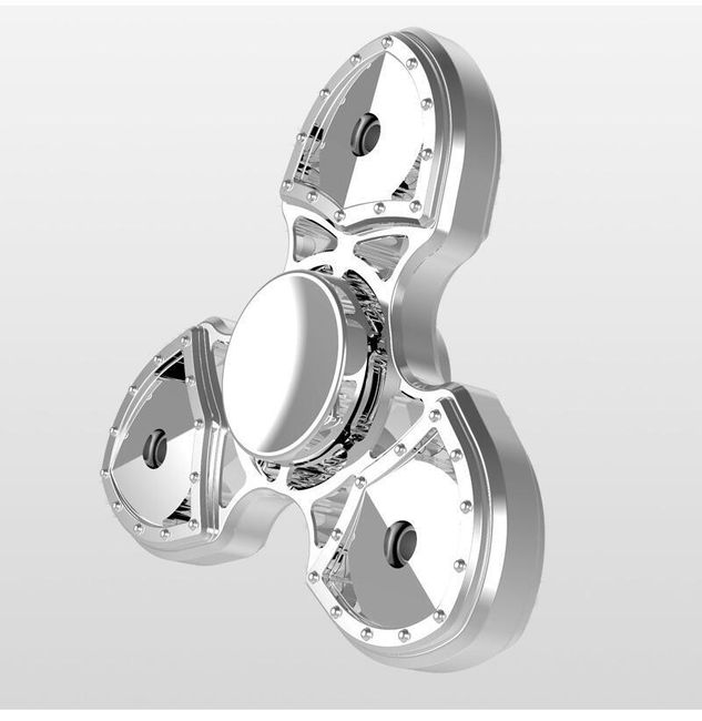 Sběratelský fidget spinner v kovovém designu 1