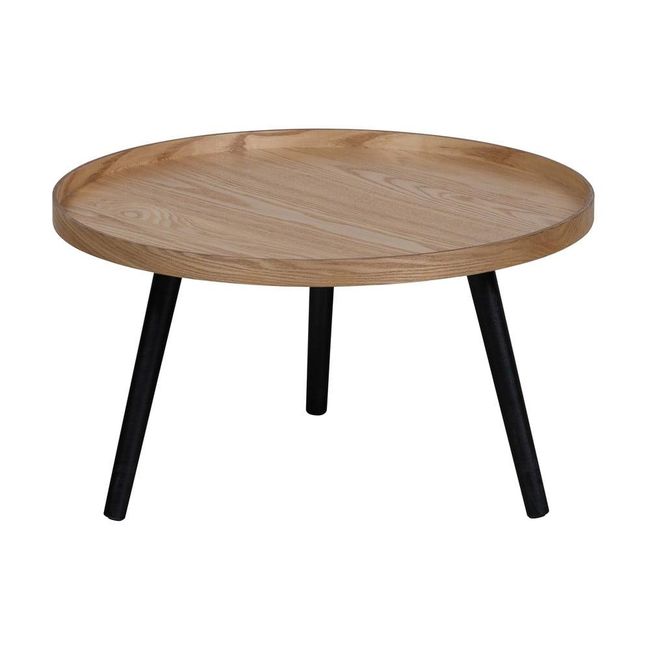 Beżowo-czarny stolik kawowy Mesa, ø 60 cm ZO_98-1E5540 1