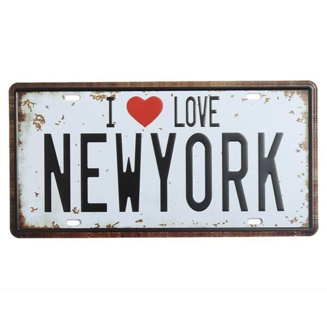 Vintage cedule s nápisem I Love New York 1
