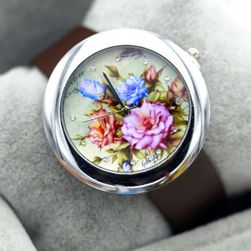 Elegantní hodinky s květy na ciferníku