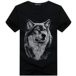 Muška stilska majica sa vukom - 4 boje